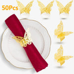 bracelets serviette or ornements géométriques élégants adhésifs mariage décoration table fournitures festive