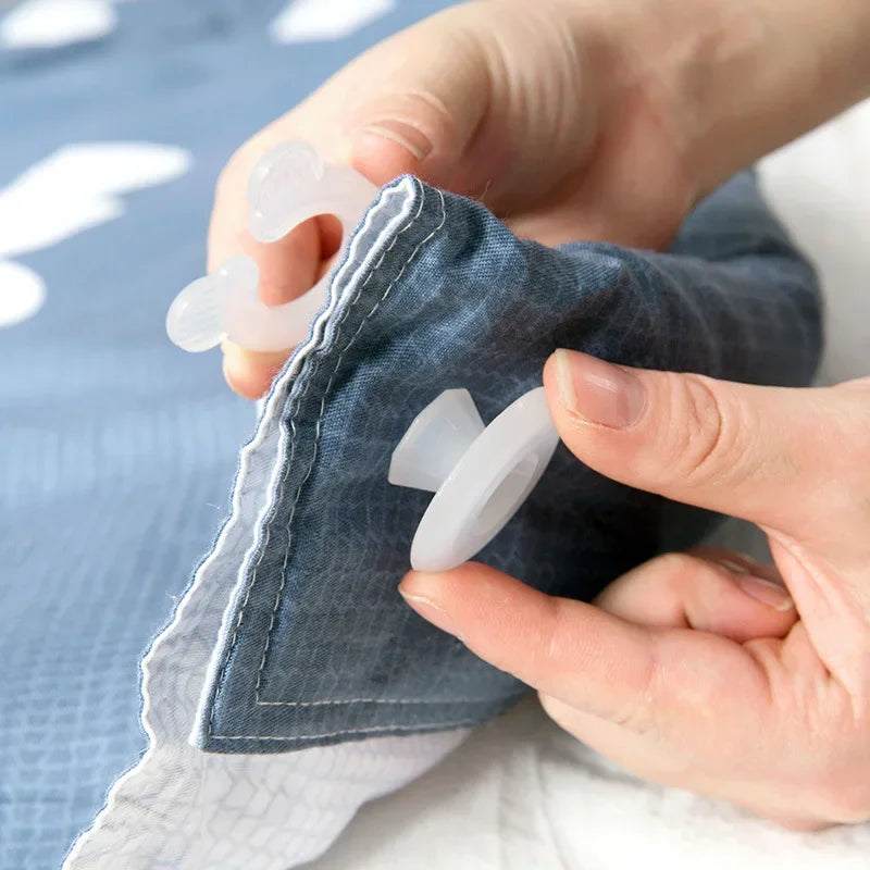 attaches tissu blanc bleu écaillées pièces adhésif pince minimaliste fonctionnel