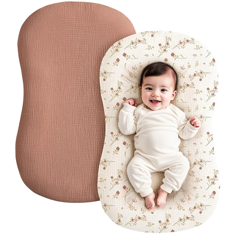 housse bébé coton douce floral moderne rose clair coussin tendre ans respirant