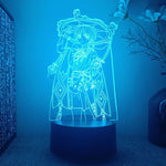 lampe 3d led dessin animé transparente veilleuse batterie aa rechargeable câble usb base solide