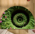 tapis moderne spirale antidérapant résistant décoloration facile nettoyage polyester extérieur salon