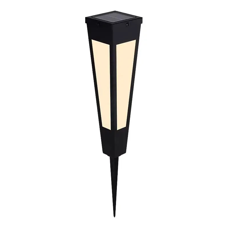lampe solaire extérieure moderne noire ip65 led 3000k tringle aluminium