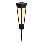 lampe solaire extérieure moderne noire ip65 led 3000k tringle aluminium