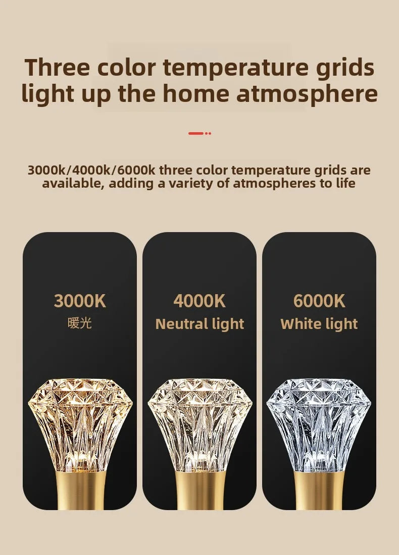 ampoule led e27 transparente dorée texture diamantée moderne 50000 heures 2700k 6500k 500 999