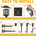 lumière solaire led moderne noire carré blanc ip65 extérieure jardin patio allée urgence