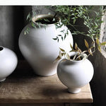 vases blancs modernes texture mat opaques décoration intérieure arrangement fleurs table