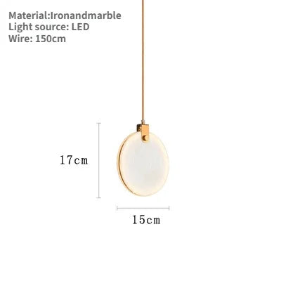 suspension lumineuse moderne marbre blanc gris doré clips métalliques câbles dorés salon chambre