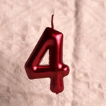 bougies numériques rouge métallisé bougies anniversaire tringle moderne festives numéros
