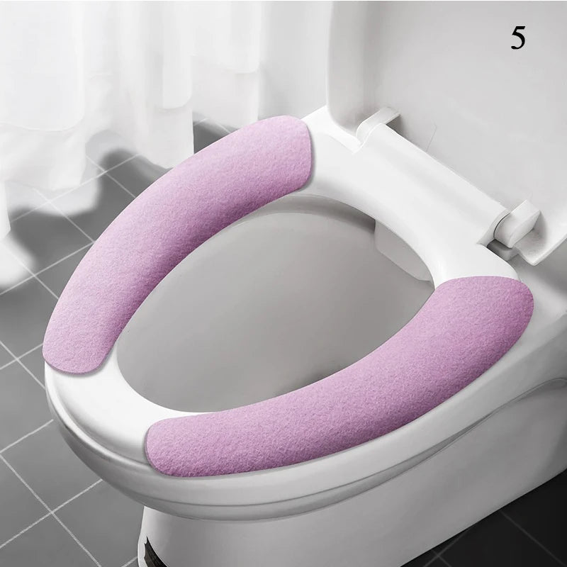 coussin toilette velours adhésif réutilisable lavable confortable jaune gris orange bleu rose violet