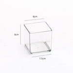boîtes rangement transparentes cubes minimalistes 6cm 8cm 10cm 12cm 15cm