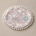coasters violets roses verts blancs paisley floral adhésif vintage élégants table