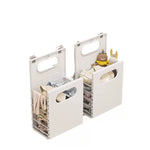 panier rangement pliable blanc moderne vêtements linge salle bain fixations crochets minimaliste