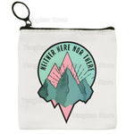 pochette unisexe toile zigzag blanc noir moderne graphique fermeture éclair blanc rouge gris tube
