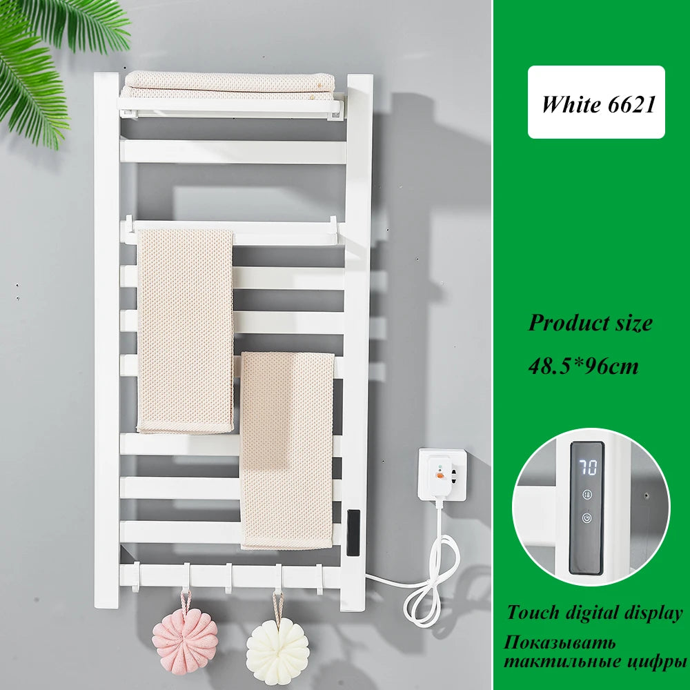 radiateur serviettes électrique acier inoxydable blanc noir moderne thermostatique touchscreen chauffage fibre carbone ipx4