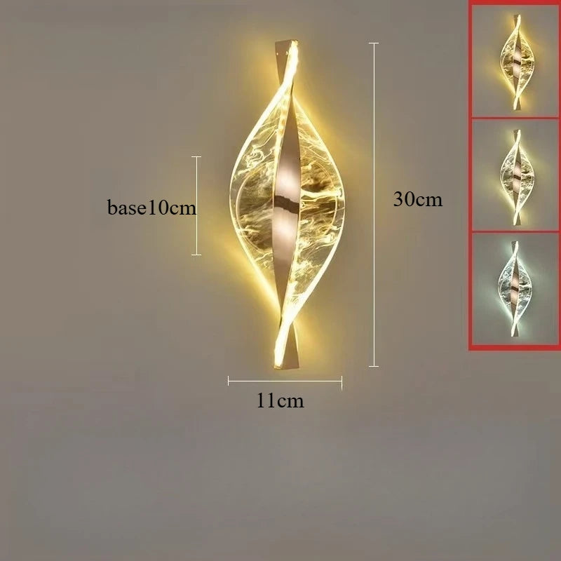 lampe murale contemporaine élégante dorée argentée glitter brillante entrée chambre salon étude