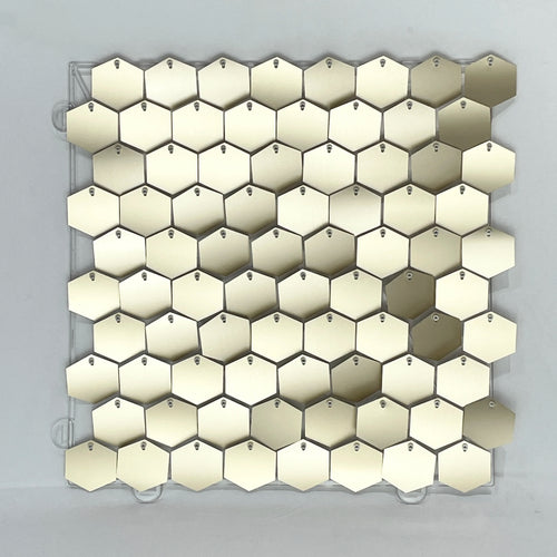 panneau décoration murale hexagonal sequins brillant fond fête mariage anniversaire baby shower décor moderne