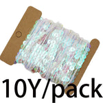 ruban paillettes or argent multicolore moderne festif 910cm polyester brillant 6mm