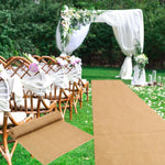 chemin table rustique marron toile jute opacité 6m 1m réception mariage intérieur extérieur
