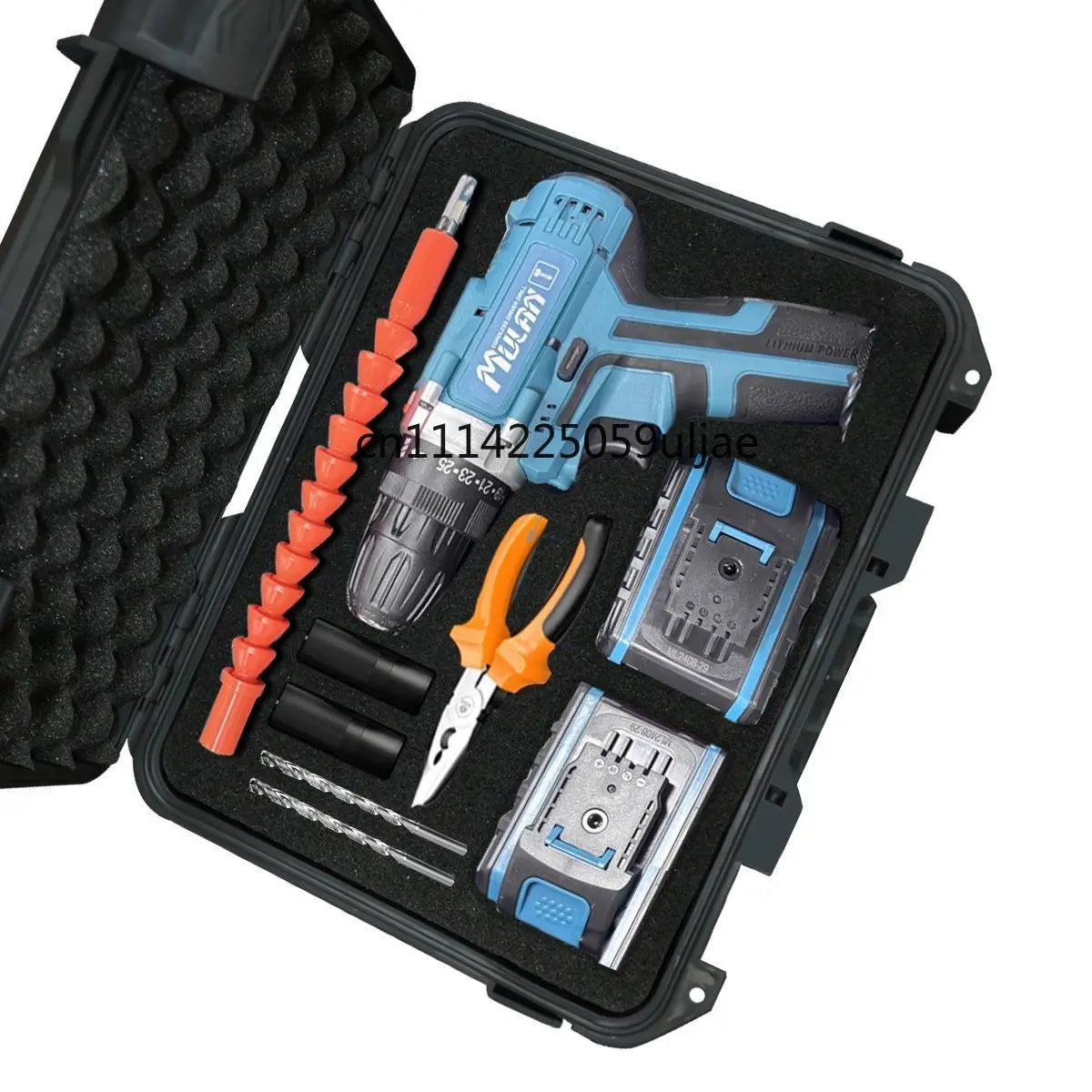 boîte rangement plastique noire robuste mousse intérieure outils accessoires voyage