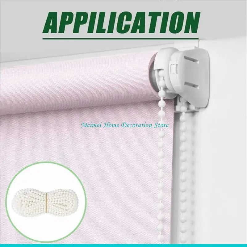corde perlée blanche moderne 8m clips anneaux boucles rideaux coton pvc