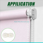 corde perlée blanche moderne 8m clips anneaux boucles rideaux coton pvc