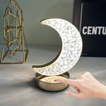veilleuse lune cristalline led ambre blanche changement couleur ambiance moderne orbianescente