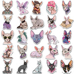 stickers animaux chatons fleurs dessin animé différents coloris opaques adhésifs maison téléphone vinyl