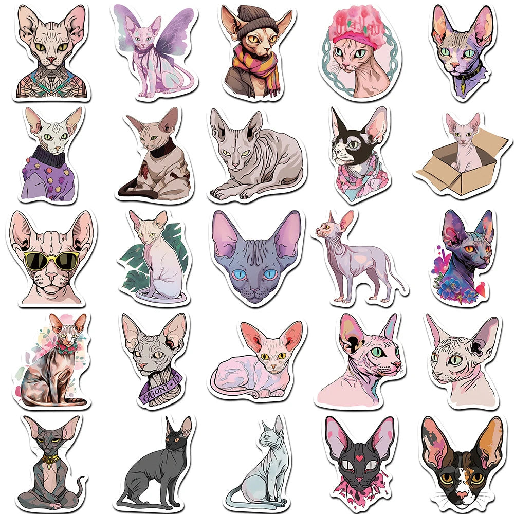 stickers animaux chatons fleurs dessin animé différents coloris opaques adhésifs maison téléphone vinyl