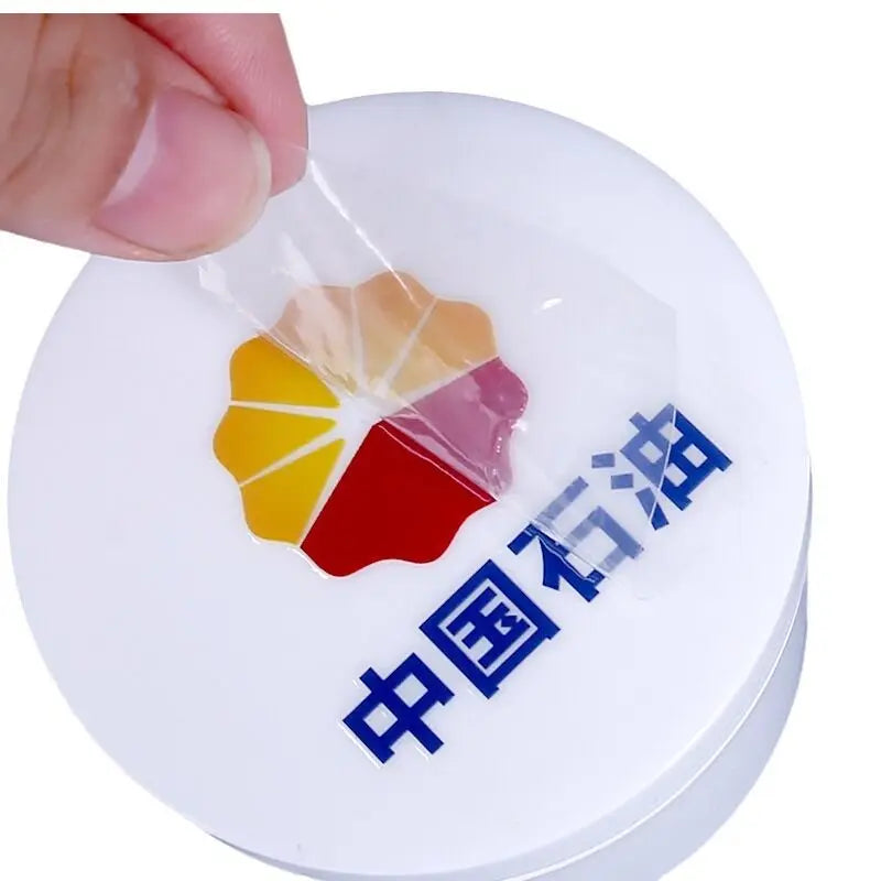 stickers transferts uv transparents logo moderne adhésifs vinyle imprimés personnalisables étiquettes cristal vinyle holographiques
