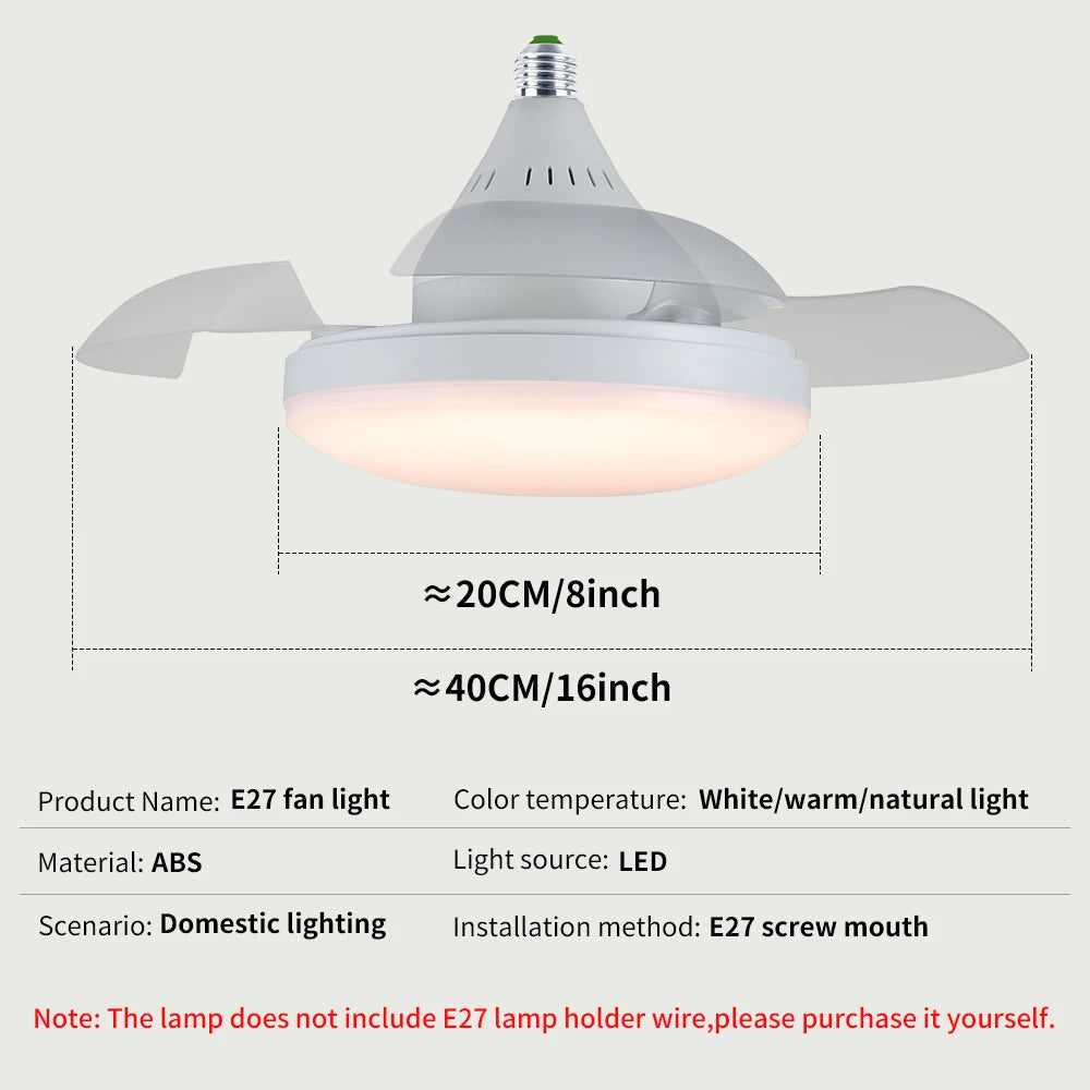 ventilateur lampe led blanc moderne télécommande flux lumineux 2000 82000 autonome certification