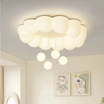 lampe suspendue moderne nuage boules blanc chambre décoration led enfants