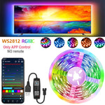 ruban led multicolore moderne adhésif télécommande bluetooth 5v led individuelles bleu vert rouge violet