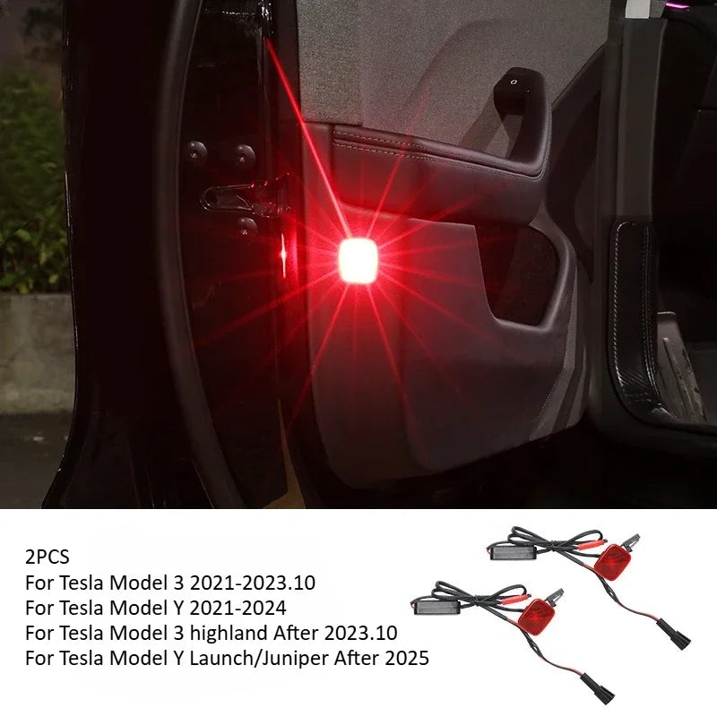 lampe signalisation porte rouge adhésive moderne voiture 12v led warning light anti collision