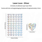 sticker forme cœur glitter rouge doré argenté adhésif décoration agenda st valentin festif brilanten