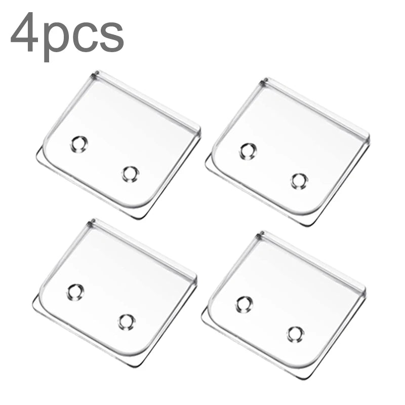 clips fixation rideaux douche salle bains anti éclaboussures adhésifs transparents modernes 5x45cm 24pcs