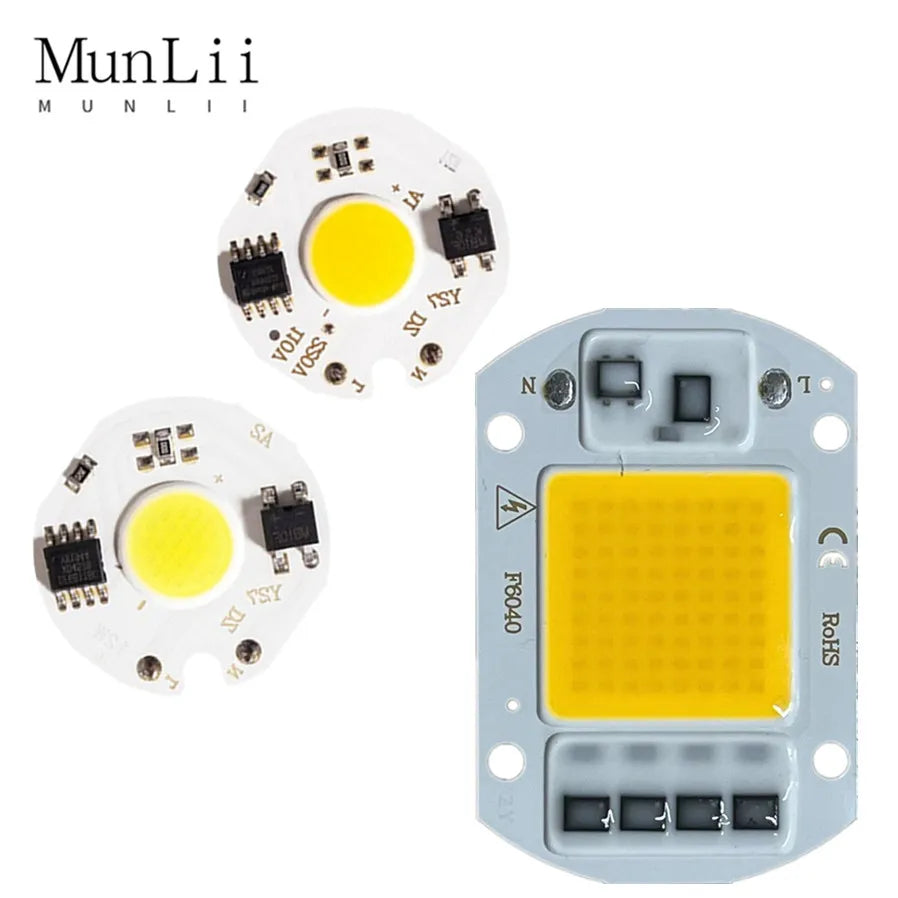 puce led cob projecteur faisceau large blanc chaud montage direct ic intelligent 220v