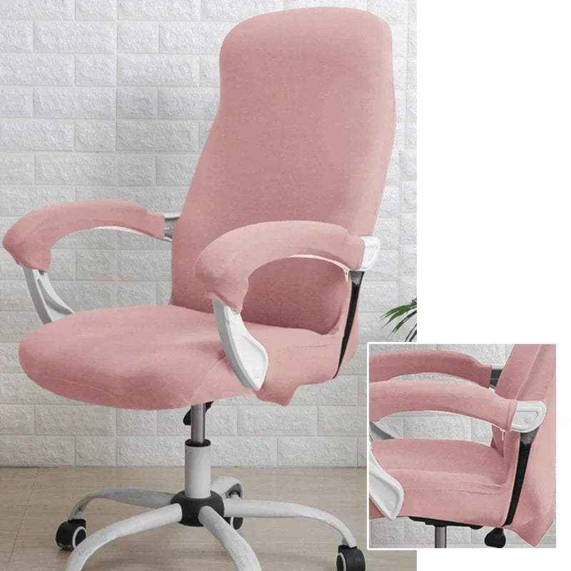 Housse de chaise de bureau avec housses pour bras incluses, complète protection