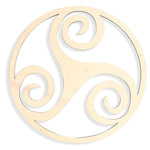 décoration murale moderne plaque bois spirale entrelacée 30cm chambre salon yoga