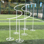 support décoration métallique contemporain pieds circulaires blanc noir