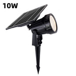 projecteur solaire led 10w 3w rgb noir moderne étanche ip65extérieur jardin cour chemin