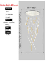 Suspension lumineuse contemporaine minimaliste noir blanc led 108w adjustable 350cm