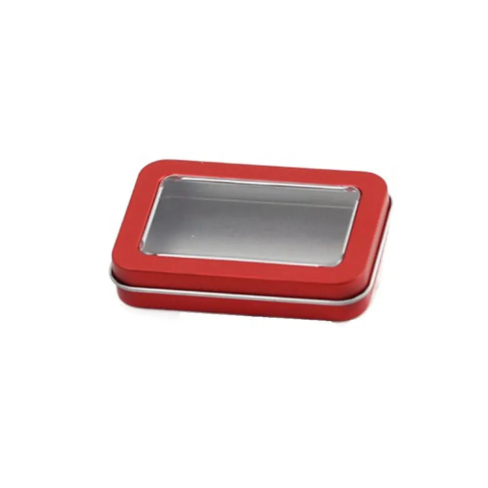 boîte métallique réutilisable noir mat classique rangement ongles artificiels respectueux environnement transparent fil écouteur