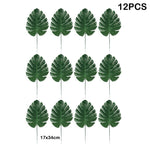 feuilles artificielles vert doré feuilles tropicales moderne extérieur décoration anniversaire mariage baby shower piquet