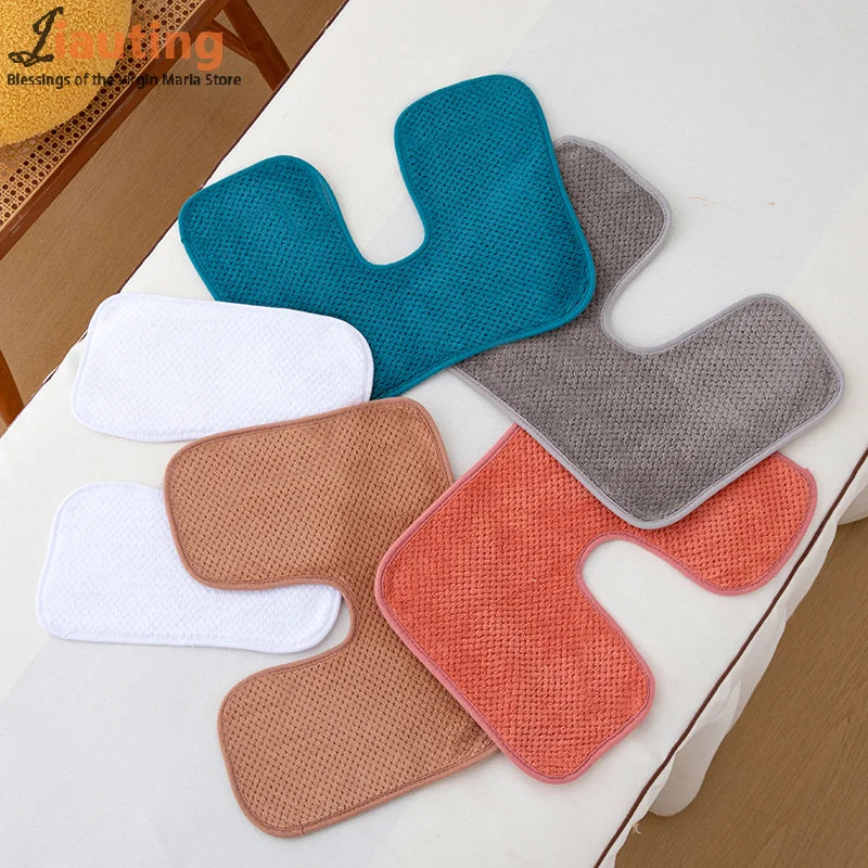 coussin soutien cervical ergonomique gris bleu orange blanc texture tissée adhesive