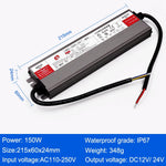transformateur électrique led 12v 24v ip67 gris rayures clips câbles