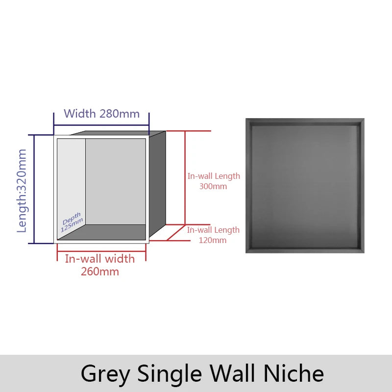 niches murales acier inoxydable noir or trois étages moderne salle bain chambre