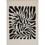 affiches art minimalistes feuilles stylisées abstraction blanche noire décoration salon moderne