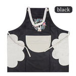 tablier imprimé floral lapin noir rose gris beige moderne décontracté élastique ajustable poche avant