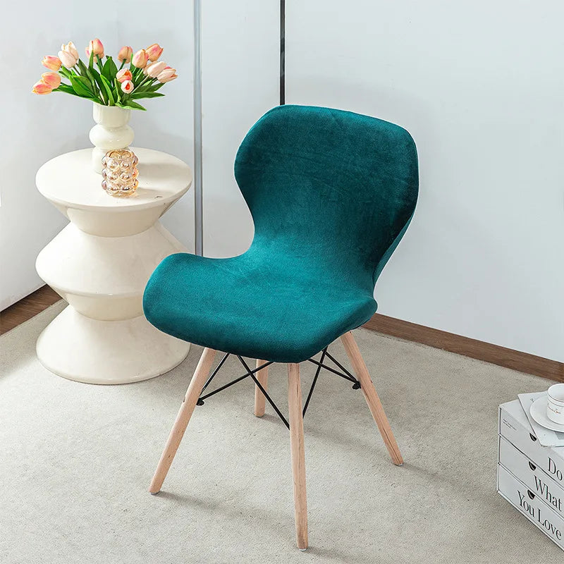 housse chaise moderne velours polyester anti poussière verte blanche fauteuil mariage