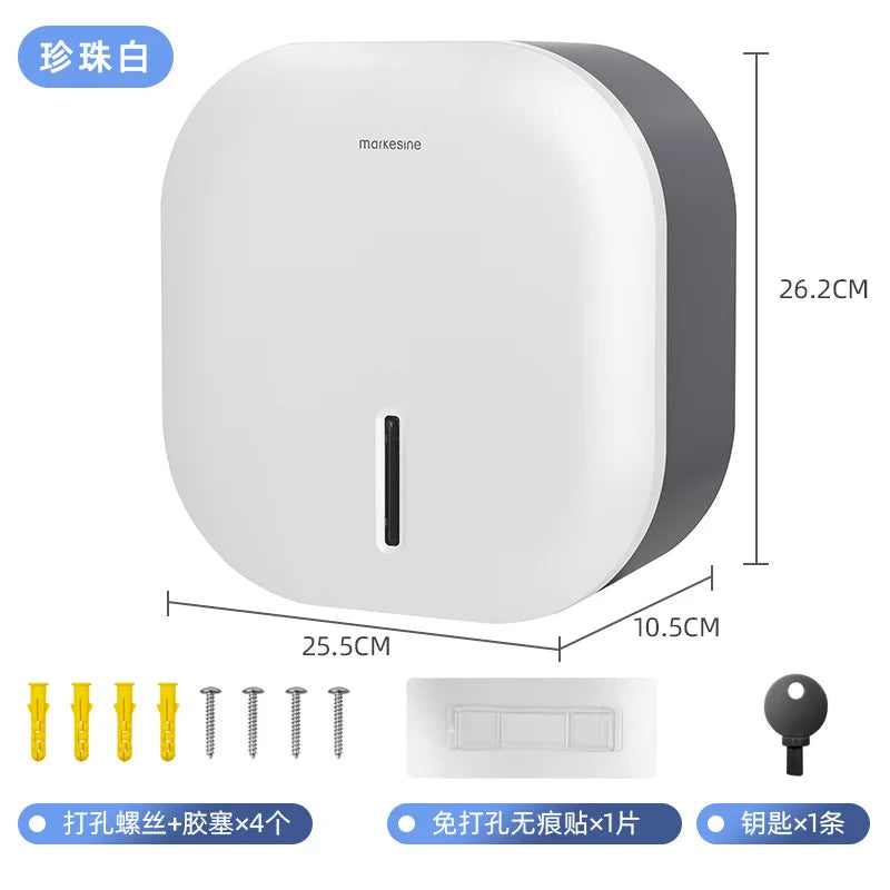distributeur papier toilette moderne blanc gris vis fixe minimaliste chambre bain commercial